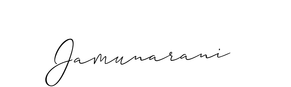 Create a beautiful signature design for name Jamunarani. With this signature (Allison_Script) fonts, you can make a handwritten signature for free. Jamunarani signature style 2 images and pictures png