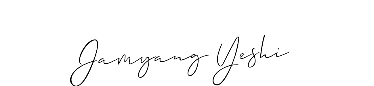 Also we have Jamyang Yeshi name is the best signature style. Create professional handwritten signature collection using Allison_Script autograph style. Jamyang Yeshi signature style 2 images and pictures png