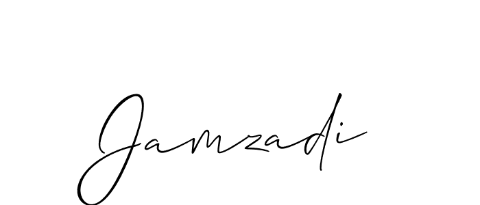 The best way (Allison_Script) to make a short signature is to pick only two or three words in your name. The name Jamzadi include a total of six letters. For converting this name. Jamzadi signature style 2 images and pictures png