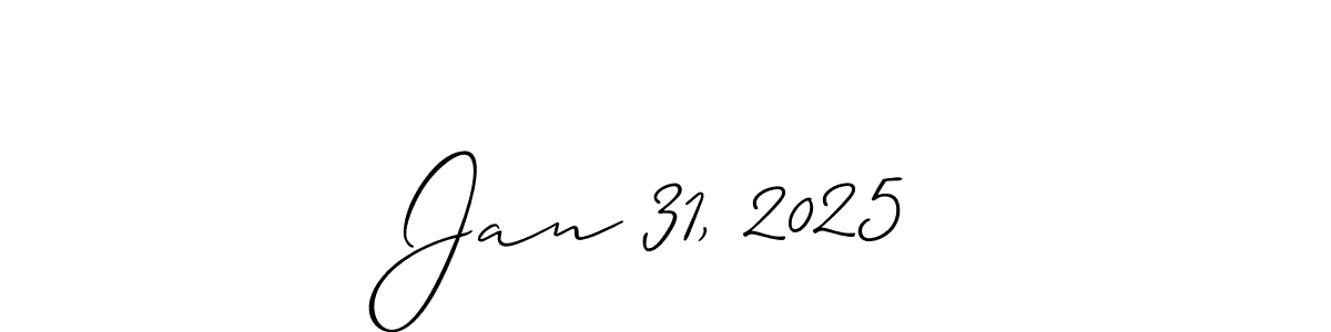 Make a beautiful signature design for name Jan 31, 2025. With this signature (Allison_Script) style, you can create a handwritten signature for free. Jan 31, 2025 signature style 2 images and pictures png