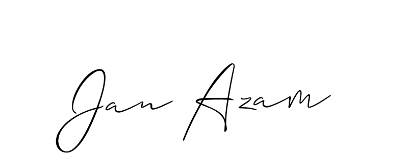 It looks lik you need a new signature style for name Jan Azam. Design unique handwritten (Allison_Script) signature with our free signature maker in just a few clicks. Jan Azam signature style 2 images and pictures png
