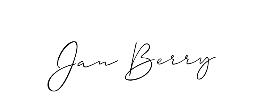 Design your own signature with our free online signature maker. With this signature software, you can create a handwritten (Allison_Script) signature for name Jan Berry. Jan Berry signature style 2 images and pictures png