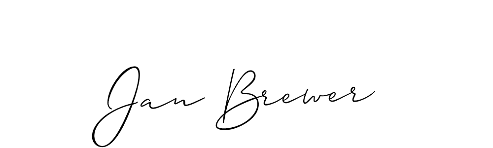 How to make Jan Brewer name signature. Use Allison_Script style for creating short signs online. This is the latest handwritten sign. Jan Brewer signature style 2 images and pictures png