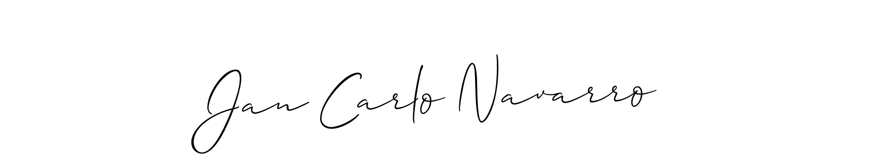 Also we have Jan Carlo Navarro name is the best signature style. Create professional handwritten signature collection using Allison_Script autograph style. Jan Carlo Navarro signature style 2 images and pictures png