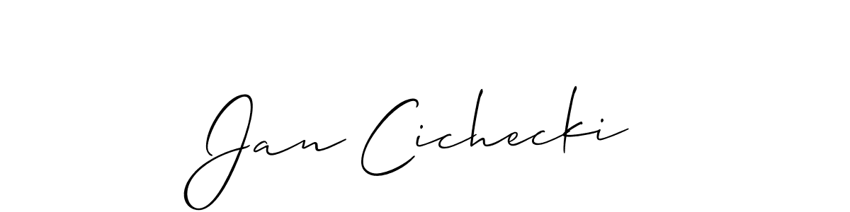 Also You can easily find your signature by using the search form. We will create Jan Cichecki name handwritten signature images for you free of cost using Allison_Script sign style. Jan Cichecki signature style 2 images and pictures png