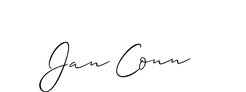 Use a signature maker to create a handwritten signature online. With this signature software, you can design (Allison_Script) your own signature for name Jan Conn. Jan Conn signature style 2 images and pictures png