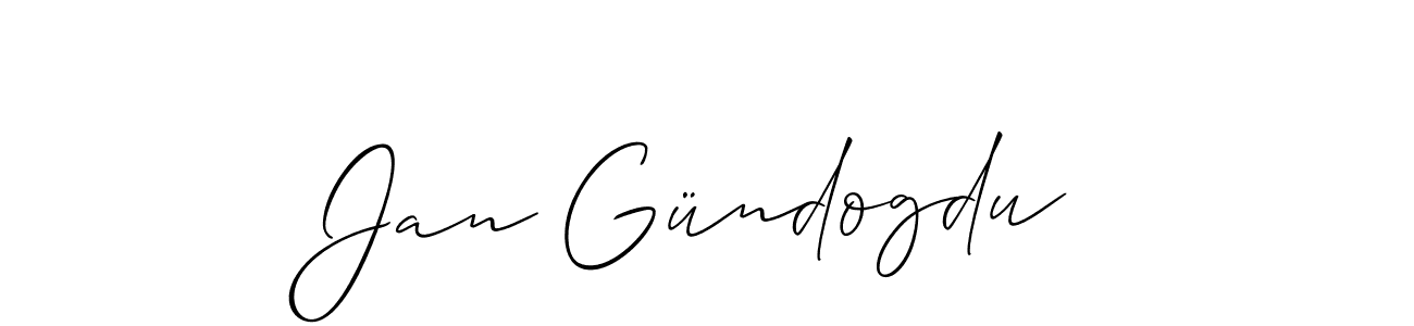 Use a signature maker to create a handwritten signature online. With this signature software, you can design (Allison_Script) your own signature for name Jan Gündogdu. Jan Gündogdu signature style 2 images and pictures png