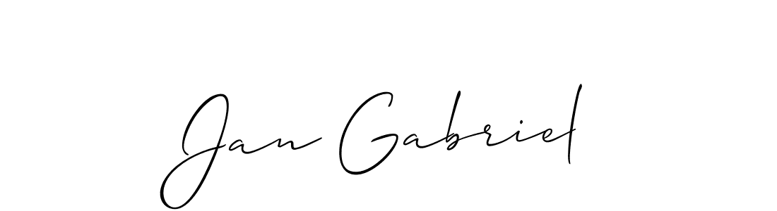 Jan Gabriel stylish signature style. Best Handwritten Sign (Allison_Script) for my name. Handwritten Signature Collection Ideas for my name Jan Gabriel. Jan Gabriel signature style 2 images and pictures png