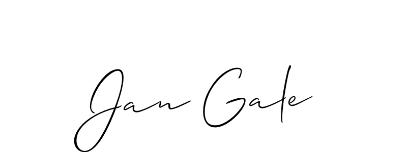 How to make Jan Gale name signature. Use Allison_Script style for creating short signs online. This is the latest handwritten sign. Jan Gale signature style 2 images and pictures png