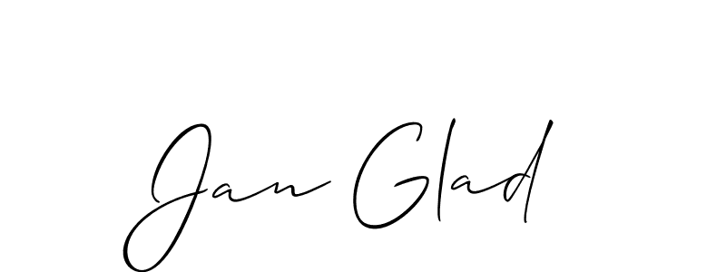 Similarly Allison_Script is the best handwritten signature design. Signature creator online .You can use it as an online autograph creator for name Jan Glad. Jan Glad signature style 2 images and pictures png