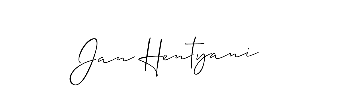 Jan Hentyani stylish signature style. Best Handwritten Sign (Allison_Script) for my name. Handwritten Signature Collection Ideas for my name Jan Hentyani. Jan Hentyani signature style 2 images and pictures png