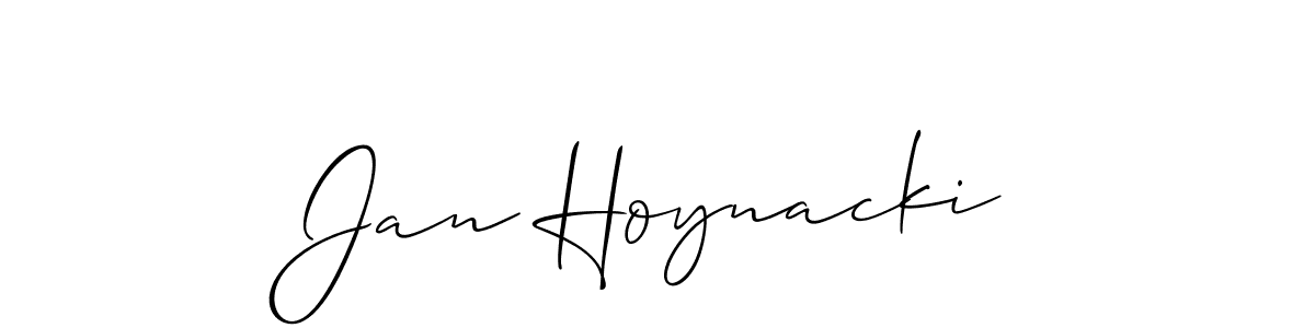 if you are searching for the best signature style for your name Jan Hoynacki. so please give up your signature search. here we have designed multiple signature styles  using Allison_Script. Jan Hoynacki signature style 2 images and pictures png