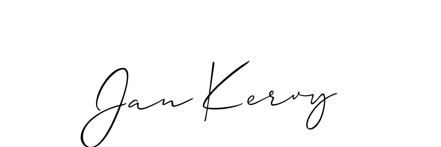 Design your own signature with our free online signature maker. With this signature software, you can create a handwritten (Allison_Script) signature for name Jan Kervy. Jan Kervy signature style 2 images and pictures png