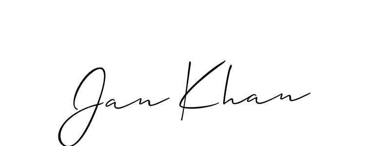 Design your own signature with our free online signature maker. With this signature software, you can create a handwritten (Allison_Script) signature for name Jan Khan. Jan Khan signature style 2 images and pictures png