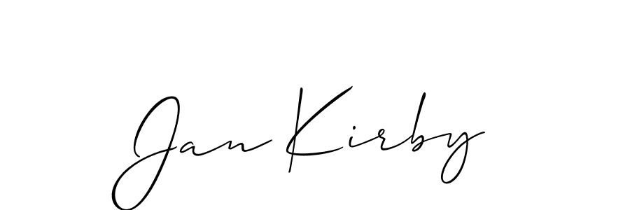 Jan Kirby stylish signature style. Best Handwritten Sign (Allison_Script) for my name. Handwritten Signature Collection Ideas for my name Jan Kirby. Jan Kirby signature style 2 images and pictures png