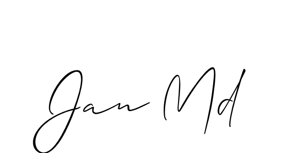 Also we have Jan Md name is the best signature style. Create professional handwritten signature collection using Allison_Script autograph style. Jan Md signature style 2 images and pictures png