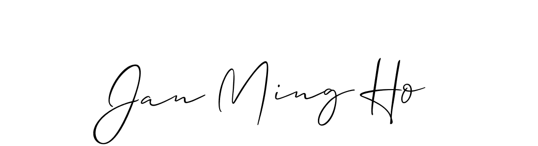 Allison_Script is a professional signature style that is perfect for those who want to add a touch of class to their signature. It is also a great choice for those who want to make their signature more unique. Get Jan Ming Ho name to fancy signature for free. Jan Ming Ho signature style 2 images and pictures png