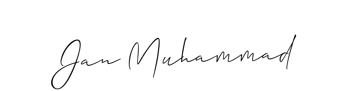 Make a beautiful signature design for name Jan Muhammad. With this signature (Allison_Script) style, you can create a handwritten signature for free. Jan Muhammad signature style 2 images and pictures png