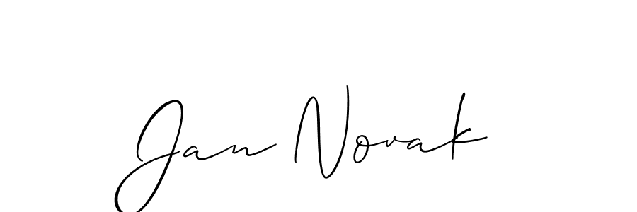 Make a beautiful signature design for name Jan Novak. With this signature (Allison_Script) style, you can create a handwritten signature for free. Jan Novak signature style 2 images and pictures png