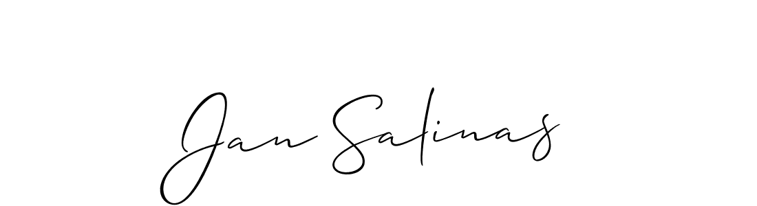 Design your own signature with our free online signature maker. With this signature software, you can create a handwritten (Allison_Script) signature for name Jan Salinas. Jan Salinas signature style 2 images and pictures png