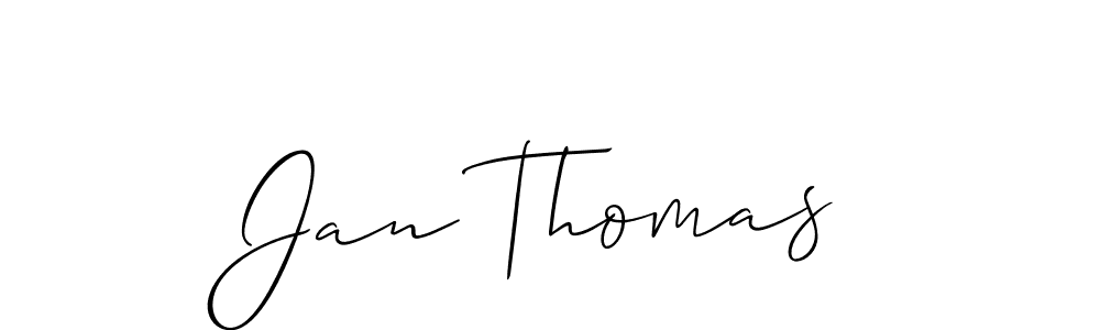 Use a signature maker to create a handwritten signature online. With this signature software, you can design (Allison_Script) your own signature for name Jan Thomas. Jan Thomas signature style 2 images and pictures png