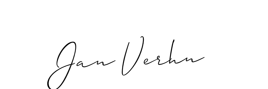 Use a signature maker to create a handwritten signature online. With this signature software, you can design (Allison_Script) your own signature for name Jan Verhn. Jan Verhn signature style 2 images and pictures png