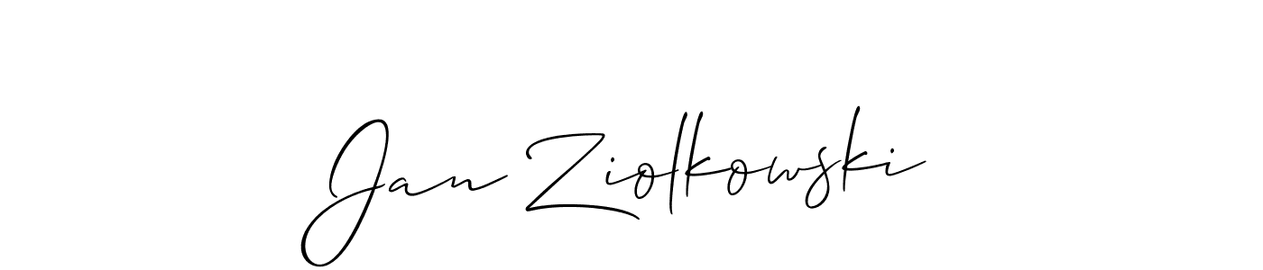 Use a signature maker to create a handwritten signature online. With this signature software, you can design (Allison_Script) your own signature for name Jan Ziolkowski. Jan Ziolkowski signature style 2 images and pictures png