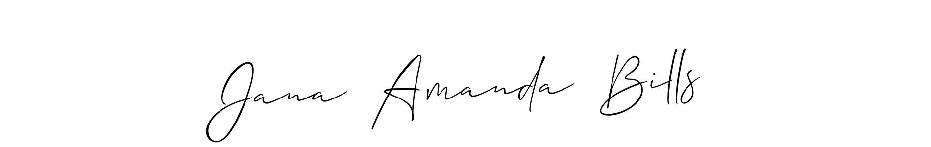 Jana  Amanda  Bills stylish signature style. Best Handwritten Sign (Allison_Script) for my name. Handwritten Signature Collection Ideas for my name Jana  Amanda  Bills. Jana  Amanda  Bills signature style 2 images and pictures png