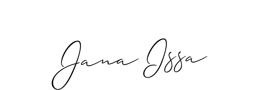 Make a beautiful signature design for name Jana Issa. With this signature (Allison_Script) style, you can create a handwritten signature for free. Jana Issa signature style 2 images and pictures png
