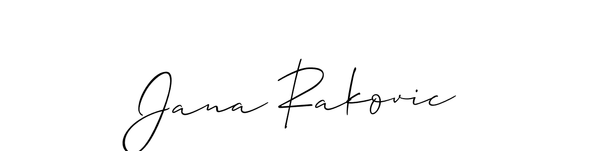 Create a beautiful signature design for name Jana Rakovic. With this signature (Allison_Script) fonts, you can make a handwritten signature for free. Jana Rakovic signature style 2 images and pictures png