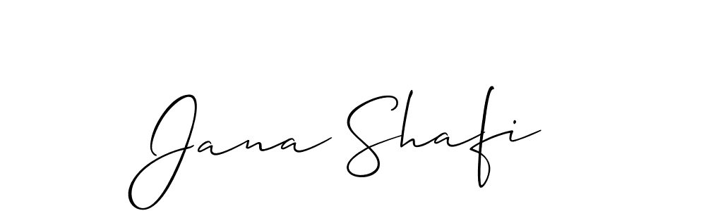 Allison_Script is a professional signature style that is perfect for those who want to add a touch of class to their signature. It is also a great choice for those who want to make their signature more unique. Get Jana Shafi name to fancy signature for free. Jana Shafi signature style 2 images and pictures png