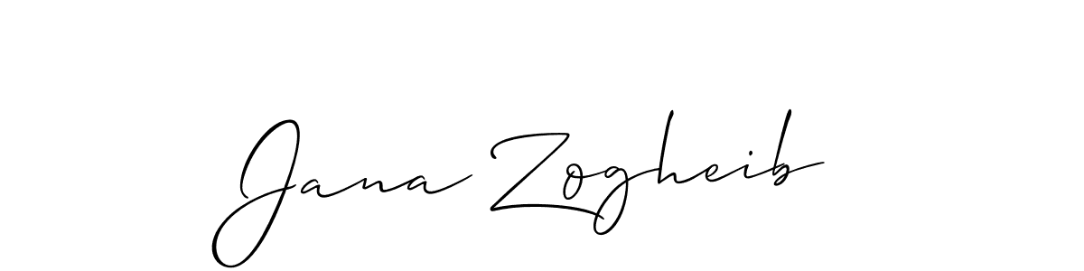 How to make Jana Zogheib signature? Allison_Script is a professional autograph style. Create handwritten signature for Jana Zogheib name. Jana Zogheib signature style 2 images and pictures png