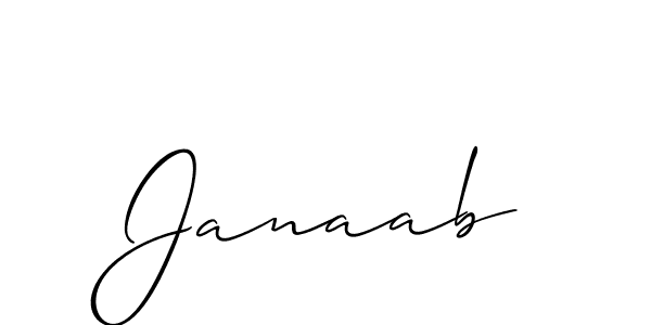 Janaab stylish signature style. Best Handwritten Sign (Allison_Script) for my name. Handwritten Signature Collection Ideas for my name Janaab. Janaab signature style 2 images and pictures png