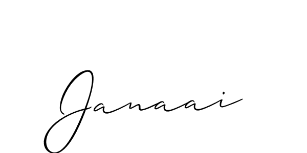 Make a beautiful signature design for name Janaai. With this signature (Allison_Script) style, you can create a handwritten signature for free. Janaai signature style 2 images and pictures png