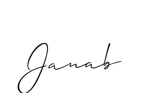 Allison_Script is a professional signature style that is perfect for those who want to add a touch of class to their signature. It is also a great choice for those who want to make their signature more unique. Get Janab name to fancy signature for free. Janab signature style 2 images and pictures png