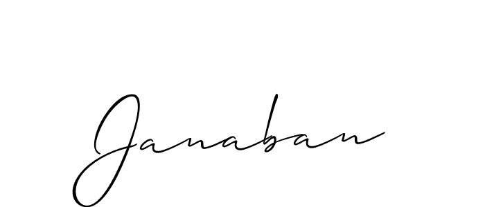 Make a beautiful signature design for name Janaban. Use this online signature maker to create a handwritten signature for free. Janaban signature style 2 images and pictures png