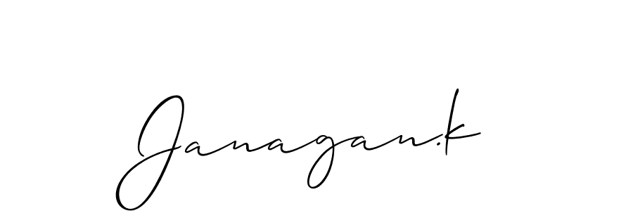 Make a beautiful signature design for name Janagan.k. Use this online signature maker to create a handwritten signature for free. Janagan.k signature style 2 images and pictures png