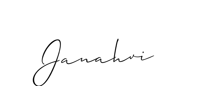 How to make Janahvi name signature. Use Allison_Script style for creating short signs online. This is the latest handwritten sign. Janahvi signature style 2 images and pictures png