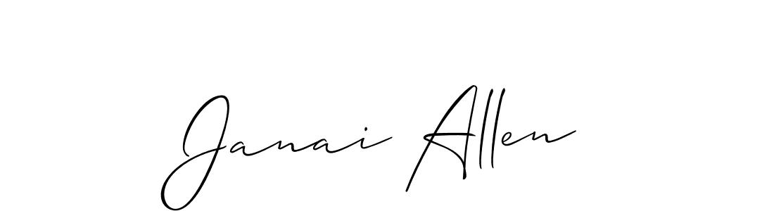 Allison_Script is a professional signature style that is perfect for those who want to add a touch of class to their signature. It is also a great choice for those who want to make their signature more unique. Get Janai Allen name to fancy signature for free. Janai Allen signature style 2 images and pictures png