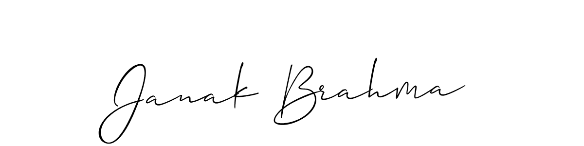How to make Janak Brahma signature? Allison_Script is a professional autograph style. Create handwritten signature for Janak Brahma name. Janak Brahma signature style 2 images and pictures png