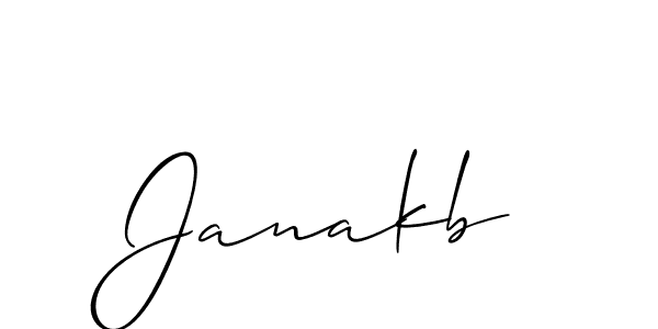 How to Draw Janakb signature style? Allison_Script is a latest design signature styles for name Janakb. Janakb signature style 2 images and pictures png