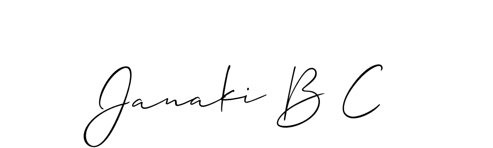 Make a beautiful signature design for name Janaki B C. Use this online signature maker to create a handwritten signature for free. Janaki B C signature style 2 images and pictures png