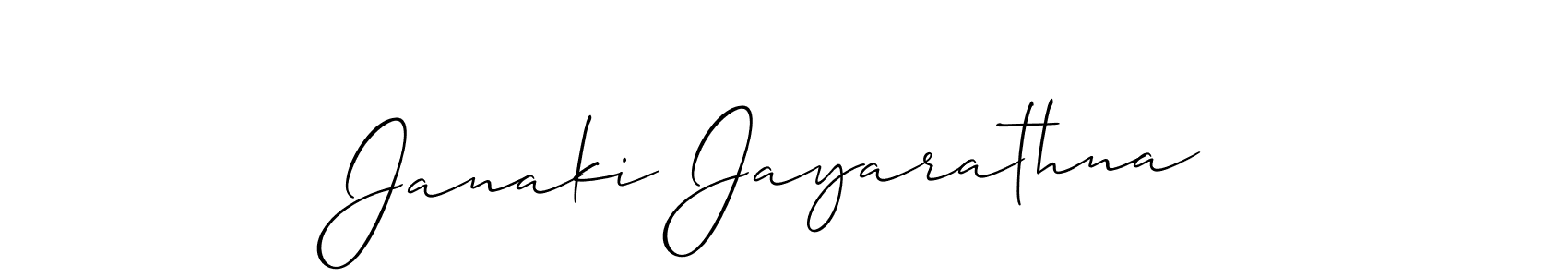 Create a beautiful signature design for name Janaki Jayarathna. With this signature (Allison_Script) fonts, you can make a handwritten signature for free. Janaki Jayarathna signature style 2 images and pictures png