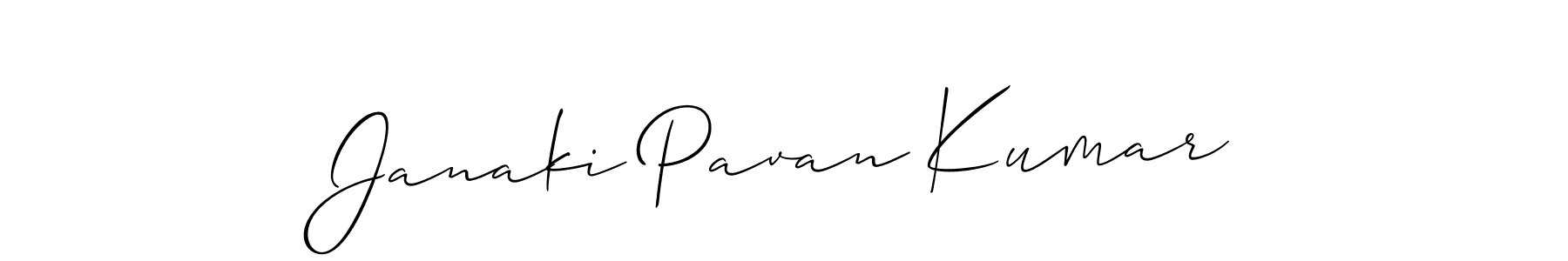 Create a beautiful signature design for name Janaki Pavan Kumar. With this signature (Allison_Script) fonts, you can make a handwritten signature for free. Janaki Pavan Kumar signature style 2 images and pictures png
