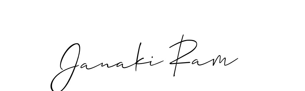 Use a signature maker to create a handwritten signature online. With this signature software, you can design (Allison_Script) your own signature for name Janaki Ram. Janaki Ram signature style 2 images and pictures png