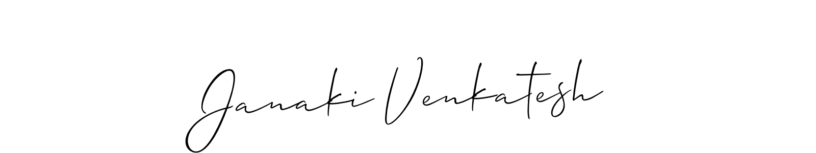 Make a beautiful signature design for name Janaki Venkatesh. With this signature (Allison_Script) style, you can create a handwritten signature for free. Janaki Venkatesh signature style 2 images and pictures png