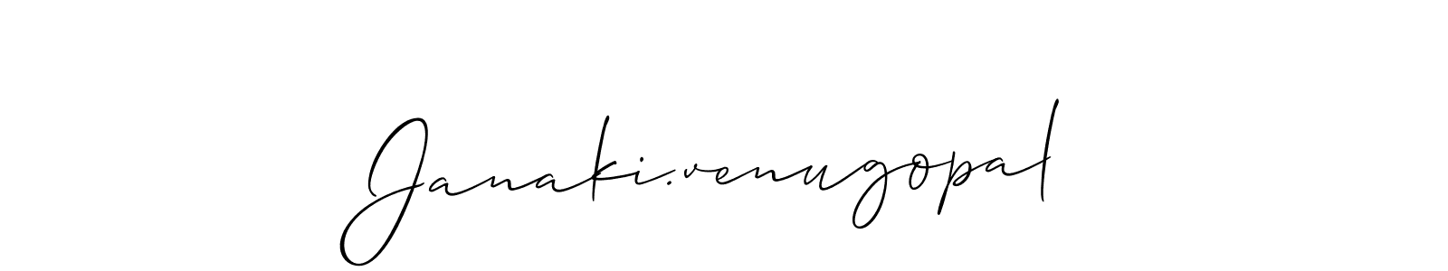 You should practise on your own different ways (Allison_Script) to write your name (Janaki.venugopal) in signature. don't let someone else do it for you. Janaki.venugopal signature style 2 images and pictures png