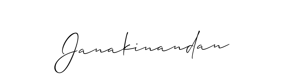 Create a beautiful signature design for name Janakinandan. With this signature (Allison_Script) fonts, you can make a handwritten signature for free. Janakinandan signature style 2 images and pictures png