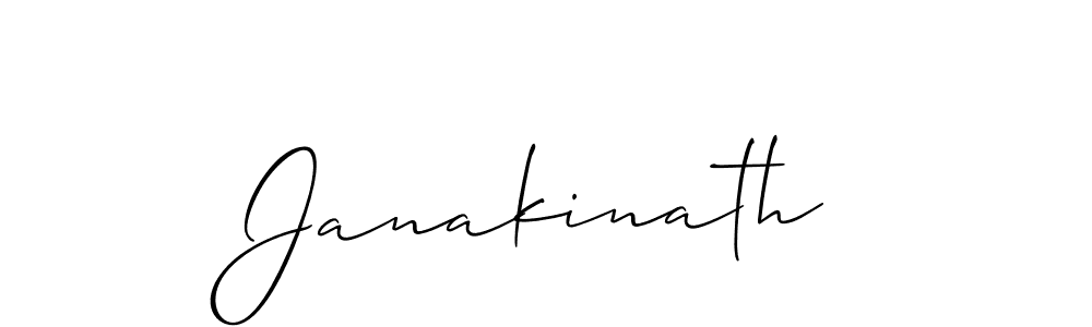 Create a beautiful signature design for name Janakinath. With this signature (Allison_Script) fonts, you can make a handwritten signature for free. Janakinath signature style 2 images and pictures png