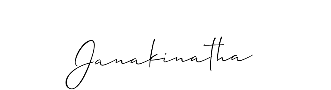 Design your own signature with our free online signature maker. With this signature software, you can create a handwritten (Allison_Script) signature for name Janakinatha. Janakinatha signature style 2 images and pictures png